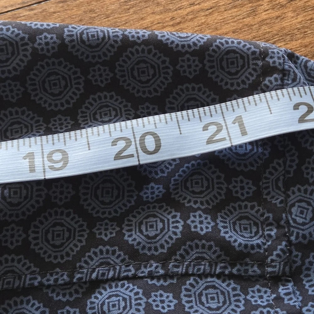 Perry Ellis Men’s 2XLT Stretch Blue Patterned Short Sleeve Button Up Shirt - Picture 13 of 15